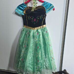 Kids Princess "Ana" From Frozen Costume Dress With Tiara (Not A Disney Dress) 4t